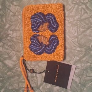America & Beyond Gemini Zodiac Beaded Zipper Wallet * NEW W TAGS *